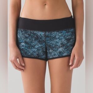 Lululemon Speed Short Fairisle Multi Black / Black Women Size 4